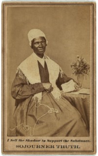 Sojourner Truth (1797-1883), Abolitionist and Women's Rights Activist, Seated Portrait, 1864