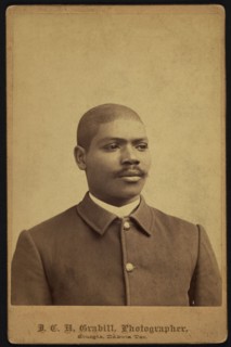 Buffalo Soldier, Head and Shoulders Portrait in Five-Button Sack Coat, Sturgis, Dakota Territory, USA, by John C.H. Grabill, William A. Gladstone Collection of African American Photographs, 1880's