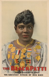 The Black Patti, Mme. M. Sissieretta Jones, African American Soprano, Head and Shoulders Portrait, Theatrical Poster, 1889
