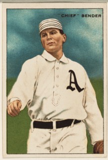"Chief" Bender, Philadelphia Athletics, Baseball Card Portrait, 1912