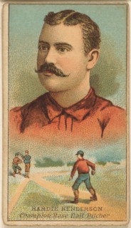 Hardie Henderson, Brooklyn Trolley-Dodgers, Baseball Card Portrait, W.S. Kimball,1888