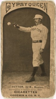Ezra Sutton, Boston Beaneaters, Baseball Card Portrait, Goodwin & Co., 1887