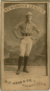 McDowell, C.F., Rochester Post Express, Baseball Card Portrait, S.F. Hess & Co's., 1888