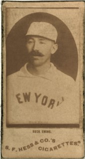 Buck Ewing, New York Giants, Baseball Card Portrait, S.F. Hess & Co's., 1889
