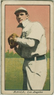 Judge Nagle, Los Angeles Angels, Pacific Coast League, Baseball Card Portrait, American Tobacco Company, 1909