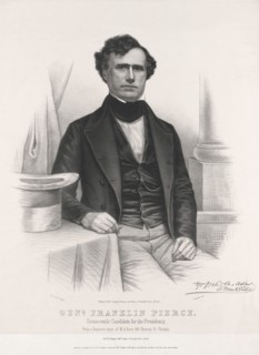 General Franklin Pierce, Democratic Candidate for the Presidency, Lithograph by Wagner & McGuigan from a Daguerreotype by MA. Root, 1852