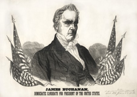 James Buchanan, Democratic Candidate for President of the United States, Proof for Campaign Banner, Published by Baker & Godwin, 1856