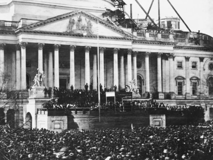 Inauguration of U.S. President Abraham Lincoln, U.S. Capitol Building, Washington DC, USA, March 4, 1861