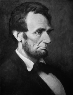 Head and Shoulders Portrait of U.S. President Abraham Lincoln, Artist Douglas Volk, Detroit Publishing Company, 1908