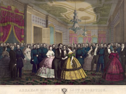 Abraham Lincoln's Last Reception, Lithograph by Anton Hohenstein, Published by John Smith, Philadelphia, 1865