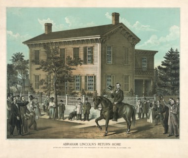 Abraham Lincoln's Return Home after his Successful Campaign Or the Presidency of the United States, in October, 1860