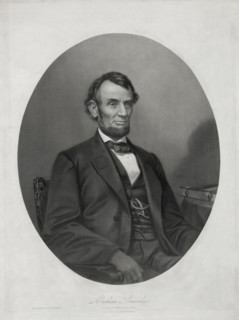 Half-Length Seated Portrait of Abraham Lincoln, Lithograph by Joseph E. Baker from a Photograph by  M.B. Brady & Co., Printed and Published by Bufford's Print Publishing House, Boston, Massachusetts, ...