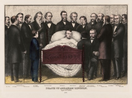 Death of Abraham Lincoln, April 15, 1865, Lithograph by E.B. & E.C. Kellogg, Published by George Whiting, New York, 1865