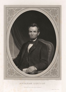 Abraham Lincoln, Engraving by Samuel Sartain, Printed by Irwin & Sartain, Published by Rice & Allen, Chicago, Illinois, 1864