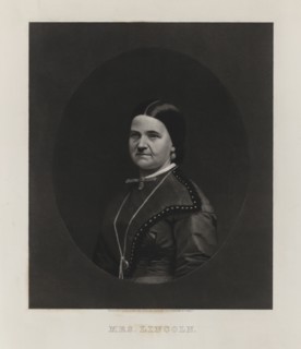 Mrs. Lincoln, Half-Length Portrait of First Lady Mary Todd Lincoln, Engraved and Published by William Sartain, early 1860's