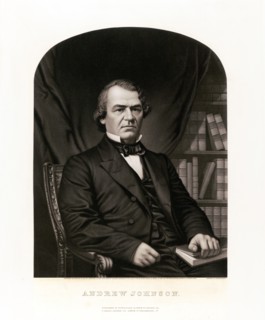 Andrew Johnson (1808-75), 17th President of the United States, Head and Shoulders Portrait, Engraving, Samuel Sartain, Published by Rice & Allen, Chicago, and Samuel Sartain, Philadelphia, 1866