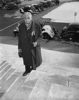 William Andrew Johnson, Former Slave to Former President Andrew Johnson, who was presented with a Silver Handled Cane by President Roosevelt, Portrait on Steps of U.S. Capitol during visit to Washingt...