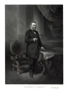 Ulysses S. Grant (1822-85), 18th President of the United States 1869-77,  General of Union Army during American Civil War, Full-Length Portrait, Engraved and Published by J.C. Buttre, 1865
