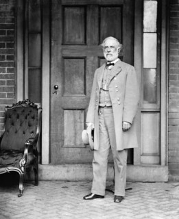 Confederate General Robert E. Lee, Full-Length Portrait in Uniform he had Worn at the Surrender, Back Porch of his Home, Richmond, Virginia, Photo by Mathew B. Brady, April 16, 1865