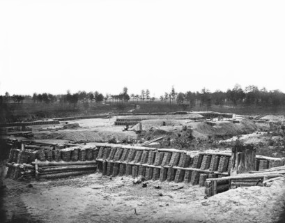 View from center of Fort Sedgwick looking south, Siege of Petersburg, American Civil War, Petersburg, Virginia, USA, 1865