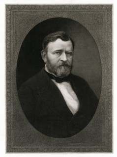 Ulysses S. Grant (1822-85), 18th President of the United States 1869-77, General of Union Army during American Civil War, Half-Length Portrait, Engraving by William E. Marshall, 1885
