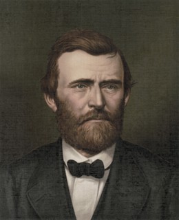 Ulysses S. Grant (1822-85), 18th President of the United States 1869-77, General of Union Army during American Civil War, Head and Shoulders Portrait, Lithograph, Strobridge & Co., 1877