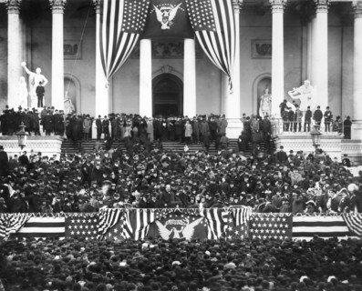 Crowd Gathered for U.S. President Grover Cleveland's Second Inauguration, U.S. Capitol, Washington, DC, USA, Brady-Handy Collection, March 4, 1893