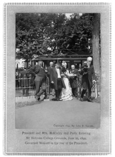 President and Mrs. McKinley and Party Entering Mt. Holyoke College Grounds, June 20, 1899, Governor Wolcott in the rear of the President, Photograph by John B. Sutcliffe