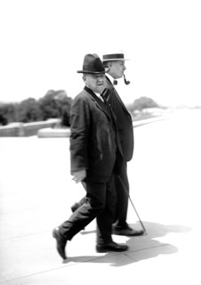 William Brown McKinley, Representative from Illinois 1905-13, 1915-21, 1921-26, Full-length Portrait with Unidentified Man, Washington DC, USA, Harris & Ewing, 1915
