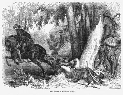The Death of William Rufus, Illustration from John Cassell's Illustrated History of England, Vol. I from the earliest period to the reign of Edward the Fourth, Cassell, Petter and Galpin, 1857