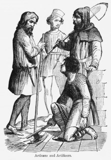 Artisans and Artificers, Illustration from John Cassell's Illustrated History of England, Vol. I from the earliest period to the reign of Edward the Fourth, Cassell, Petter and Galpin, 1857