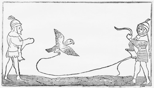 From “Livre du Roy Modus” the Most Ancient of all Works on Hawking and Falconry, Illustration from John Cassell's Illustrated History of England, Vol. I from the earliest period to the reign of Edward...