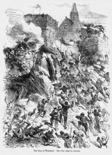 The Siege of Waterford, The City taken by Assault, Illustration from John Cassell's Illustrated History of England, Vol. I from the earliest period to the reign of Edward the Fourth, Cassell, Petter a...
