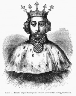 Richard II, King of England 1377-99, From the Original Painting in the Jerusalem Chamber of the Deanery, Westminster, Illustration from John Cassell's Illustrated History of England, Vol. I from the e...