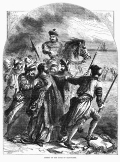 Arrest of the Duke of Gloucester, Illustration from John Cassell's Illustrated History of England, Vol. I from the earliest period to the reign of Edward the Fourth, Cassell, Petter and Galpin, 1857