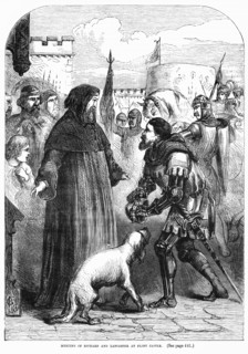 Meeting of Richard and Lancaster at Flint Castle, Illustration from John Cassell's Illustrated History of England, Vol. I from the earliest period to the reign of Edward the Fourth, Cassell, Petter an...