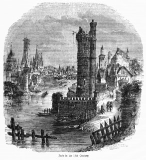 Paris in the 15th Century, Illustration from John Cassell's Illustrated History of England, Vol. I from the earliest period to the reign of Edward the Fourth, Cassell, Petter and Galpin, 1857