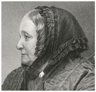 Anna Jameson (1794-1860), First Anglo-Irish Art Historian, Head and Shoulders Profile Portrait, Steel Engraving, Portrait Gallery of Eminent Men and Women of Europe and America by Evert A. Duyckinck, ...