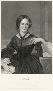 Charlotte Bronte (1816-55), English Novelist and Poet, Half-Length Seated Portrait, Steel Engraving, Portrait Gallery of Eminent Men and Women of Europe and America by Evert A. Duyckinck, Published by...