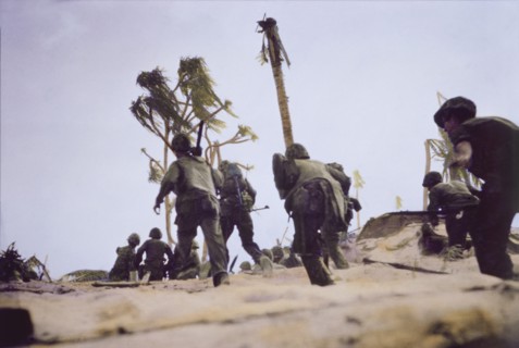 U.S. Marines Storming Beach during Battle of Tarawa, Tarawa Atoll, Gilbert Islands, November 1943