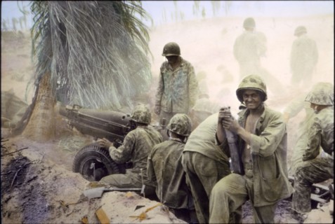 U.S. Marines during Battle of Tarawa, Tarawa Atoll, Gilbert Islands, November 1943