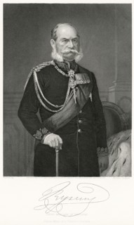 William I (1797-1888), Emperor of Germany 1871-88, Three-Quarter Length Portrait, Steel Engraving, Portrait Gallery of Eminent Men and Women of Europe and America by Evert A. Duyckinck, Published by H...