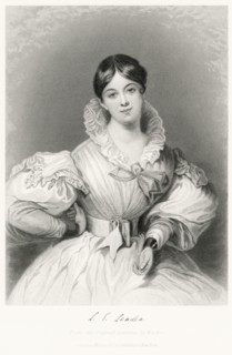Letitia Elizabeth Landon (1802-38), English Poet and Novelist, Three-Quarter Length Portrait, Steel Engraving, Portrait Gallery of Eminent Men and Women of Europe and America by Evert A. Duyckinck, Pu...