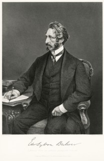 Edward Bulwer-Lytton (1803-73), 1st Baron Lytton, English Poet, Novelist and Politician, Steel Engraving, Portrait Gallery of Eminent Men and Women of Europe and America by Evert A. Duyckinck, Publish...