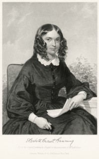 Elizabeth Barrett Browning (1806-61), Prominent English Poet, Seated Portrait, Steel Engraving, Portrait Gallery of Eminent Men and Women of Europe and America by Evert A. Duyckinck, Published by Henr...