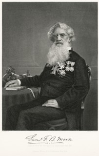 Samuel Morse (1791-1872), American Painter and Inventor, Developed an Electric Telegraph and Morse Cord, Seated Portrait, Steel Engraving, Portrait Gallery of Eminent Men and Women of Europe and Ameri...