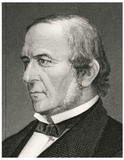 William Ewert Gladstone (1809-98), British Politician and Prime Minister spread over four terms beginning in 1868 and ending in 1894, Head and Shoulders Portrait, Steel Engraving, Portrait Gallery of ...