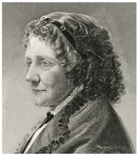 Harriet Beecher Stowe (1811-96), American Writer and Abolitionist, Head and Shoulders Portrait, Steel Engraving, Portrait Gallery of Eminent Men and Women of Europe and America by Evert A. Duyckinck, ...