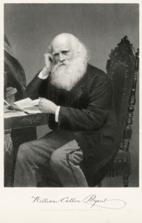 William Cullen Bryant (1794-1878), American Poet, Journalist and Editor of New York Evening Post, Seated Portrait, Steel Engraving, Portrait Gallery of Eminent Men and Women of Europe and America by E...