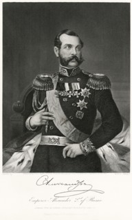 Alexander II (1818-81), Emperor of Russia 1855-81, Half-Length Portrait, Steel Engraving, Portrait Gallery of Eminent Men and Women of Europe and America by Evert A. Duyckinck, Published by Henry J. J...